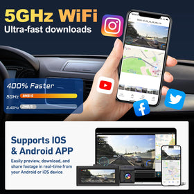 Vlokda 5GHz WiFi app control enables quick footage review on mobile