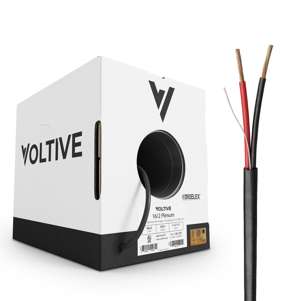Voltive 16/2 speaker wire in 250ft box for in-wall installs.