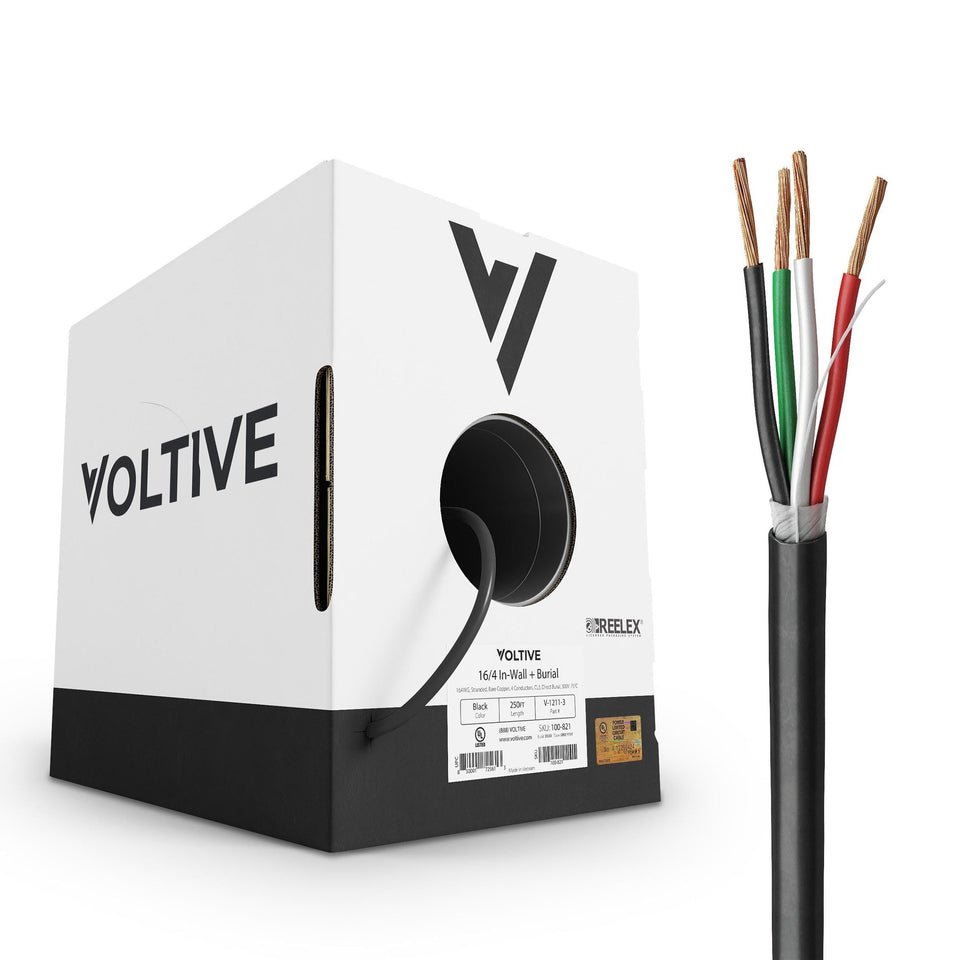 Voltive 16/4 speaker wire coil with OFC conductors for clear audio