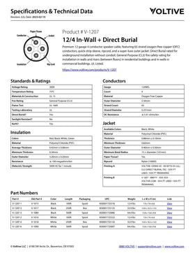 UL-listed Voltive V-1207-4 packaging confirms safety and compliance