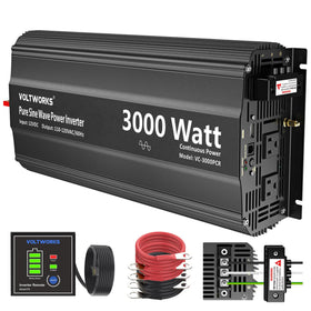 VOLTWORKS 3000W inverter front view ready for off-grid power.