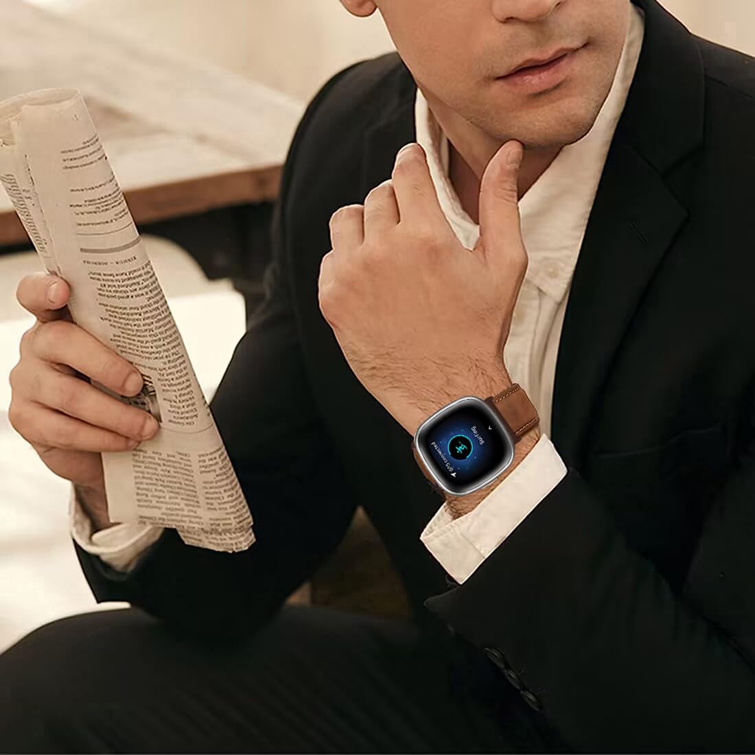 VOMA band next to ruler illustrating fit range and correct wrist sizing