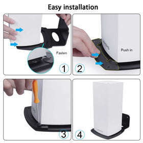 VOMENC Linksys Velop wall mount bracket showing built-in cable management channel.