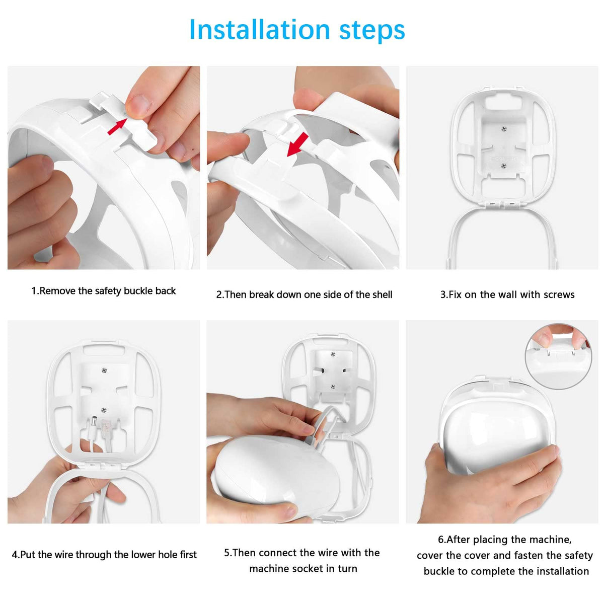 VOMENC Nest WiFi Pro wall mount closeup of sturdy plastic build