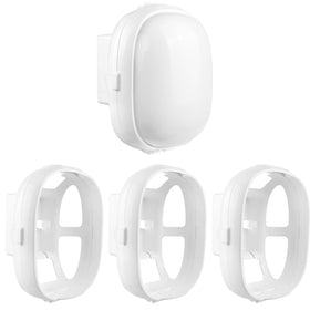 VOMENC Nest WiFi Pro wall mount close-up showing a secure, tool-free fit.