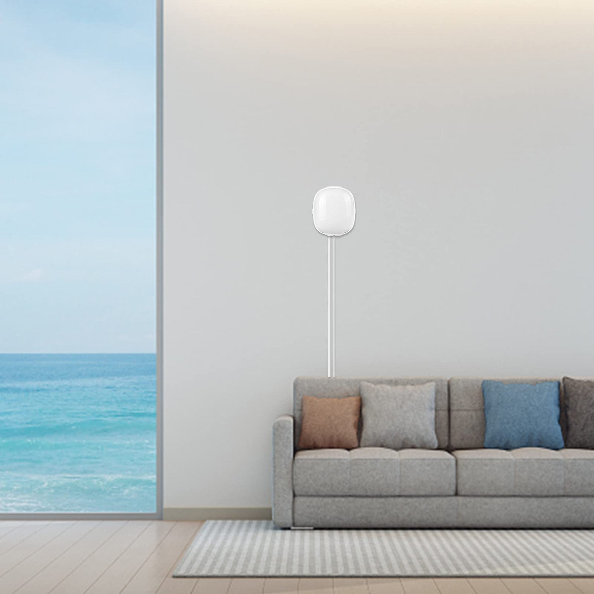 VOMENC Nest WiFi Pro wall mount rear view hides cables neatly.