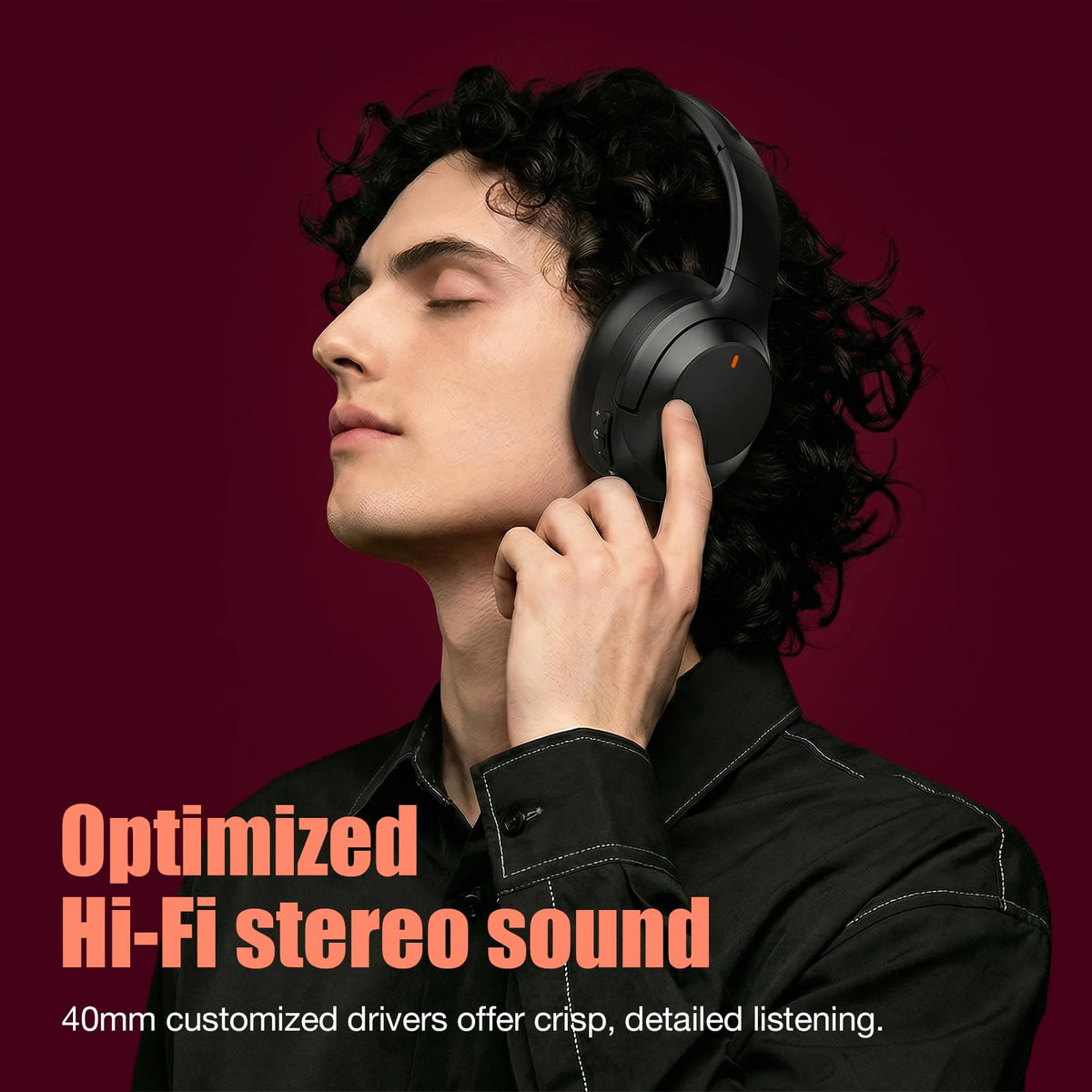 Vonaural headphones in carry case at airport showing travel noise control benefit