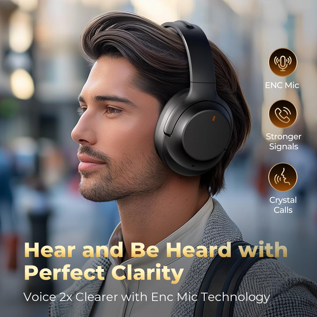 Vonaural microphone detail demonstrating ENC clarity for clearer calls