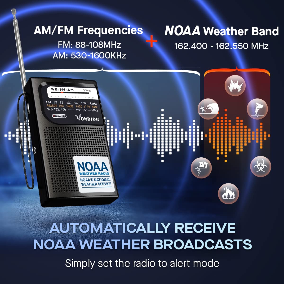 Vondior DSP-enhanced reception improves signal clarity in remote areas.