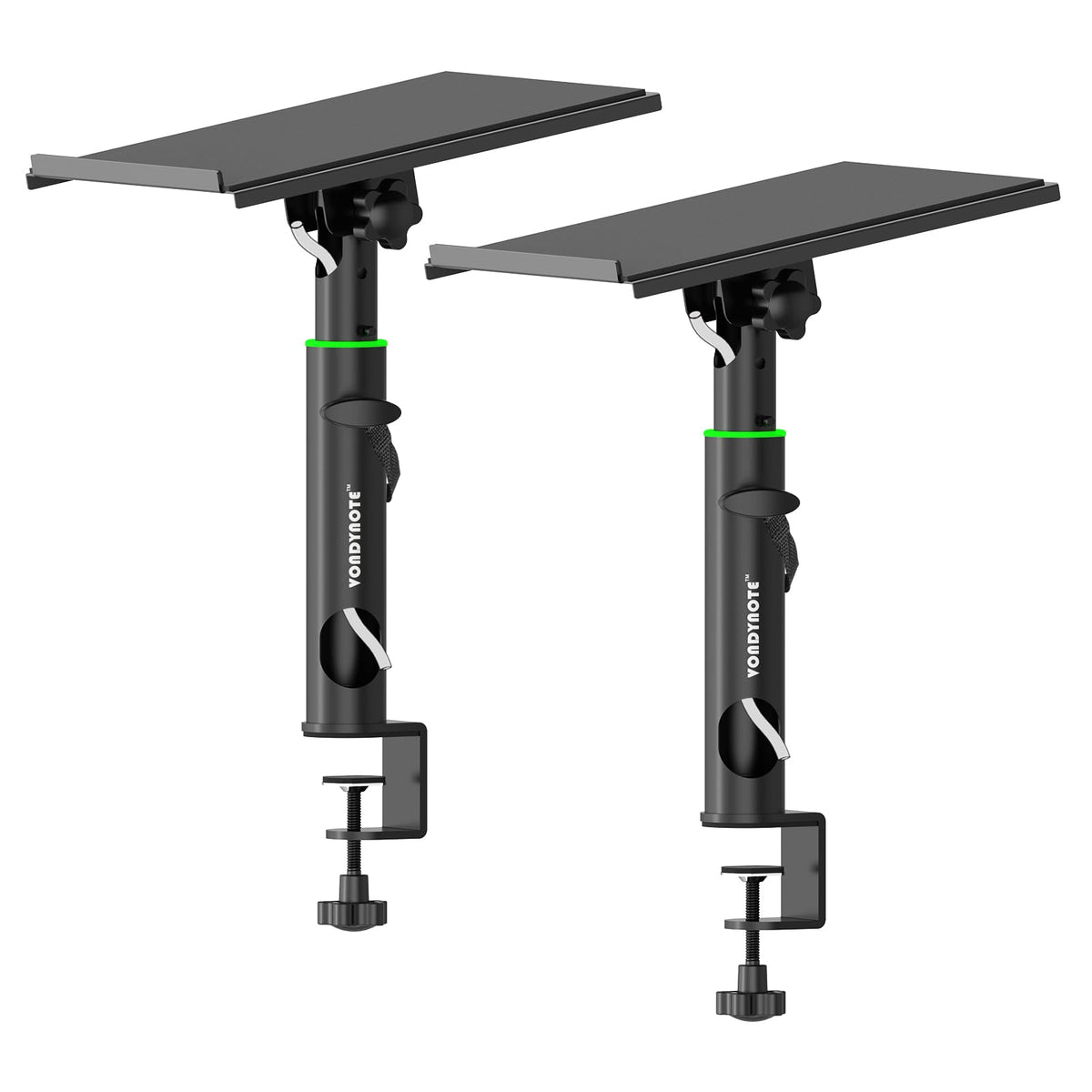 vondynote front view clamped stand showing stable desk mounting and neat profile