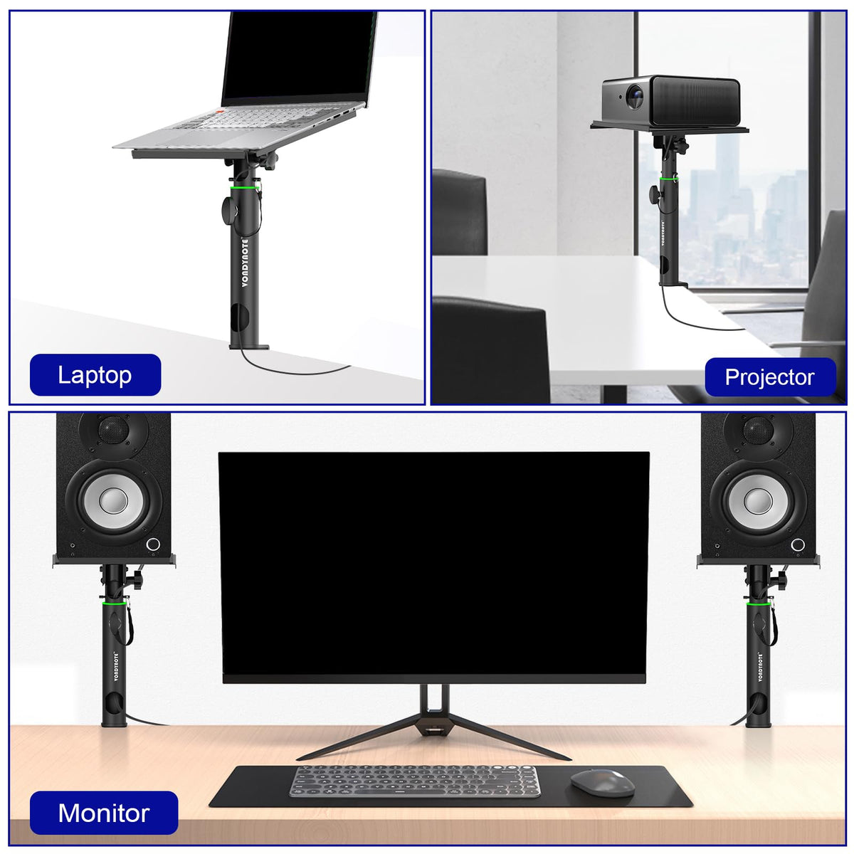 vondynote lifestyle desk setup with raised monitors and organized workstation benefit