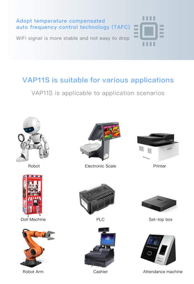 Vonets attached RJ45 cable highlighting simple wired output convenience