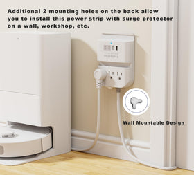 Three AC outlets provide easy access to power.