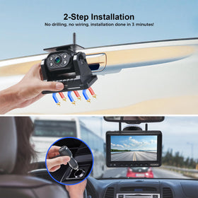VOONOA 2 magnetic wireless backup camera right view improves reverse awareness