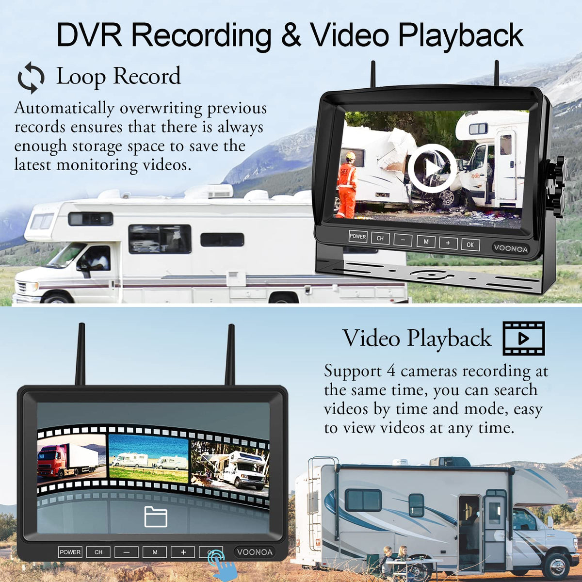 VOONOA dual-antenna system ensures stable wireless transmission