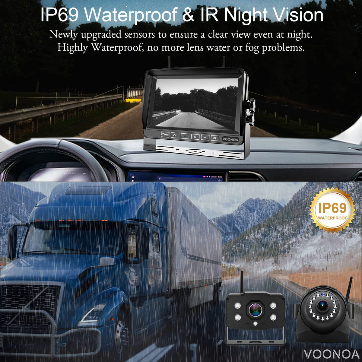 VOONOA night vision LEDs illuminate surroundings for better night driving