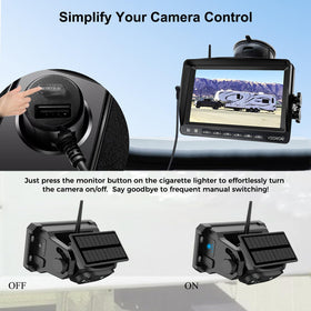 VOONOA solar panel powers the camera for extended use.