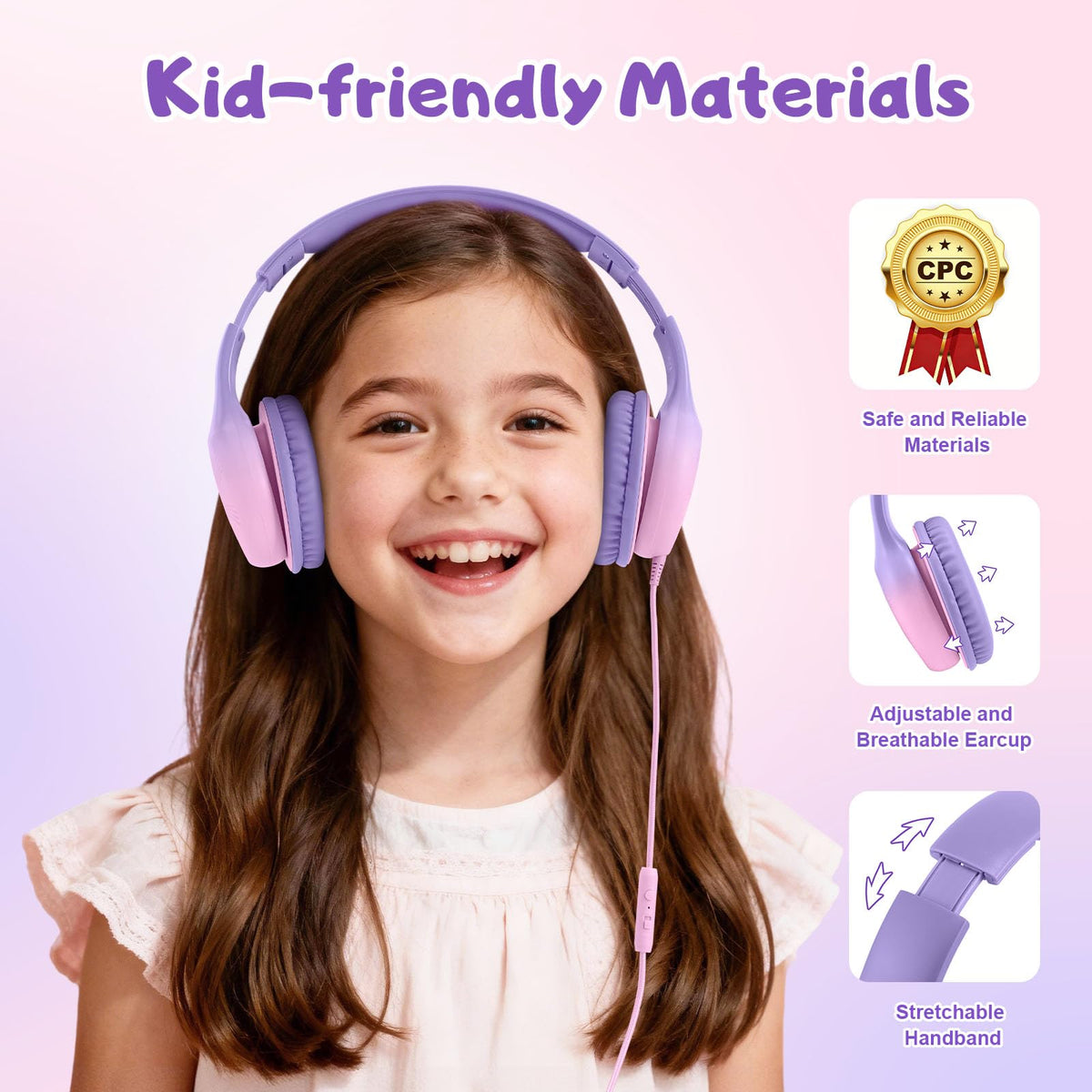 Voopwink adjustable foldable headband fits kids of all ages comfortably.