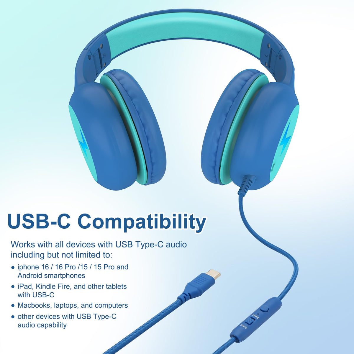 Voopwink KH3 40mm drivers deliver balanced sound for group study and video calls.