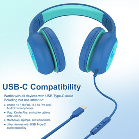 Voopwink KH3 40mm drivers deliver balanced sound for group study and video calls.