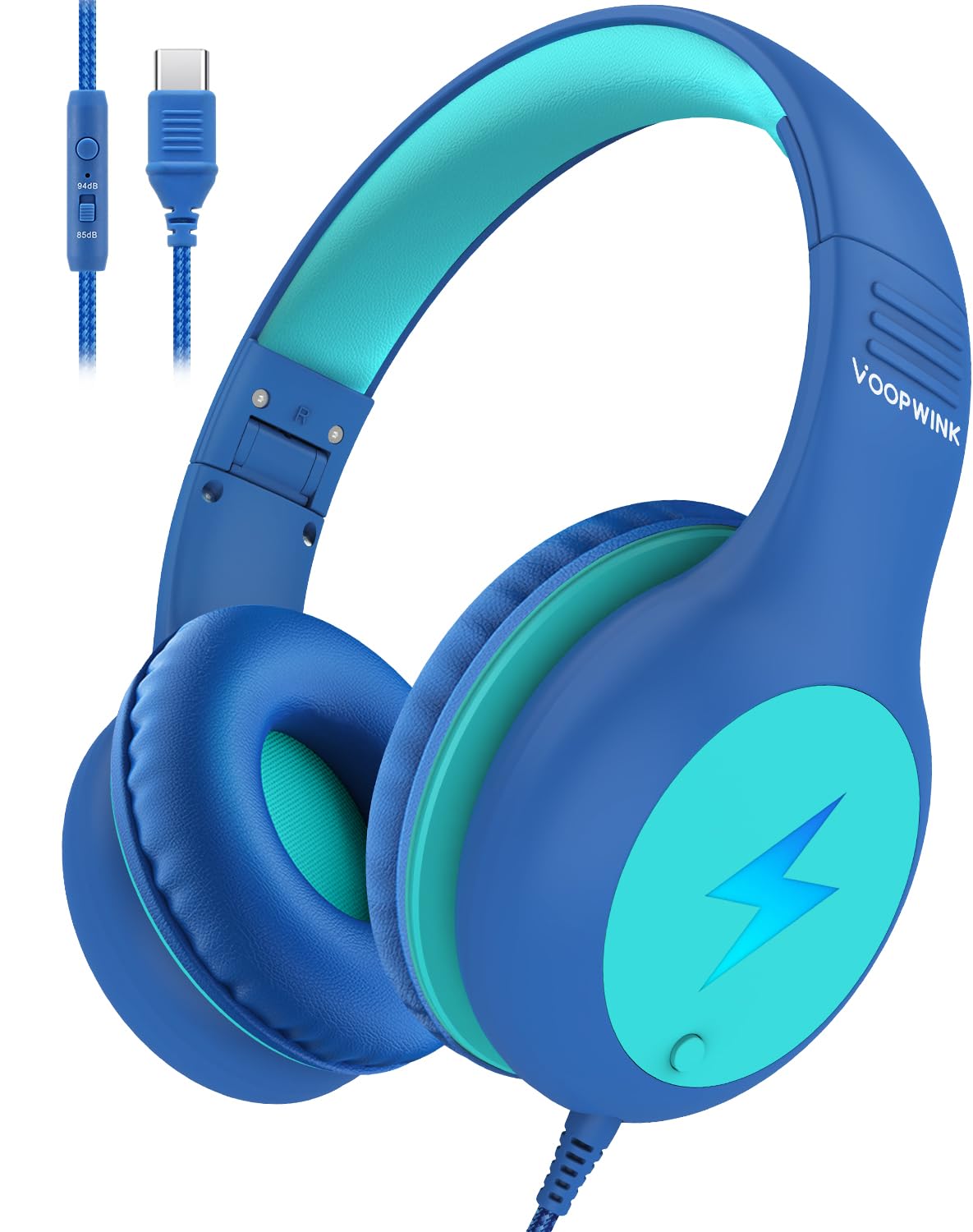 Voopwink KH3 USB-C headphones show universal compatibility with tablets and PCs for school use.