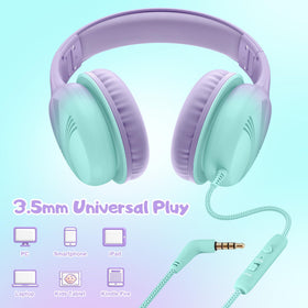 KH5 adjustable foldable headband fits kids of all ages.