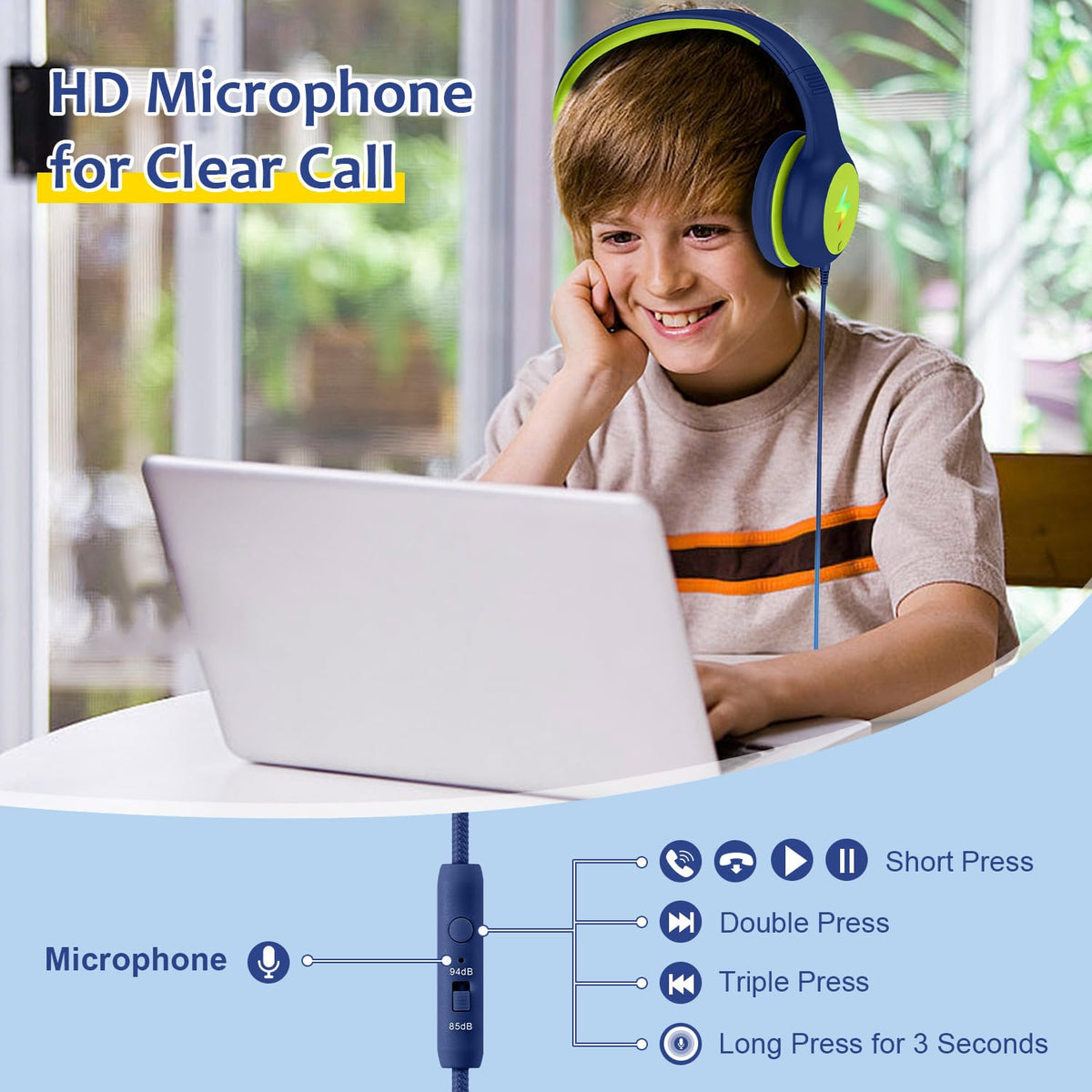 Voopwink durable nylon-braided cord resists tangles for daily school use.