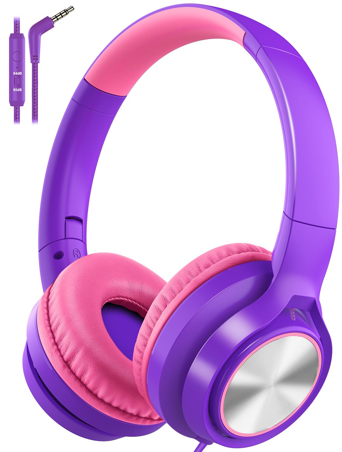 Voopwink kids headphones folded for travel and easy packing.
