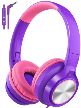 Voopwink kids headphones folded for travel and easy packing.