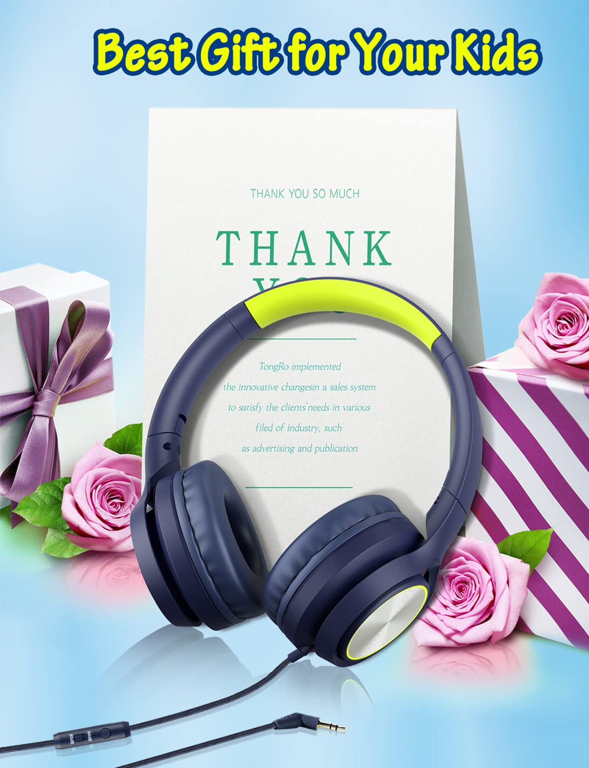 Voopwink travel-friendly headphones foldable for trips and commutes.