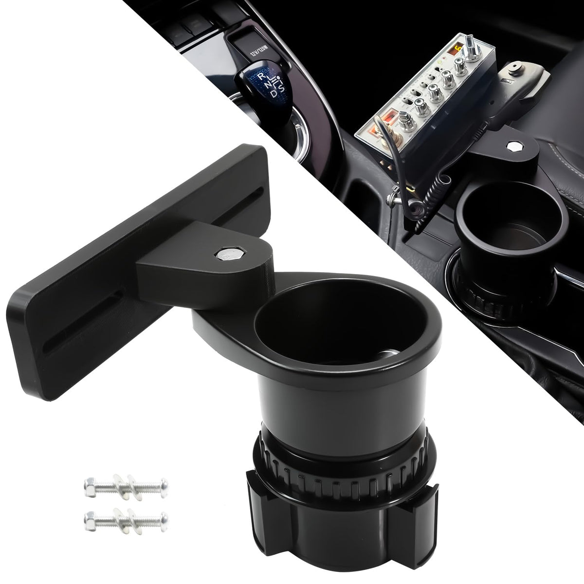 Vornalex upgrade cup holder mount securely fixes radios in the cup holder.