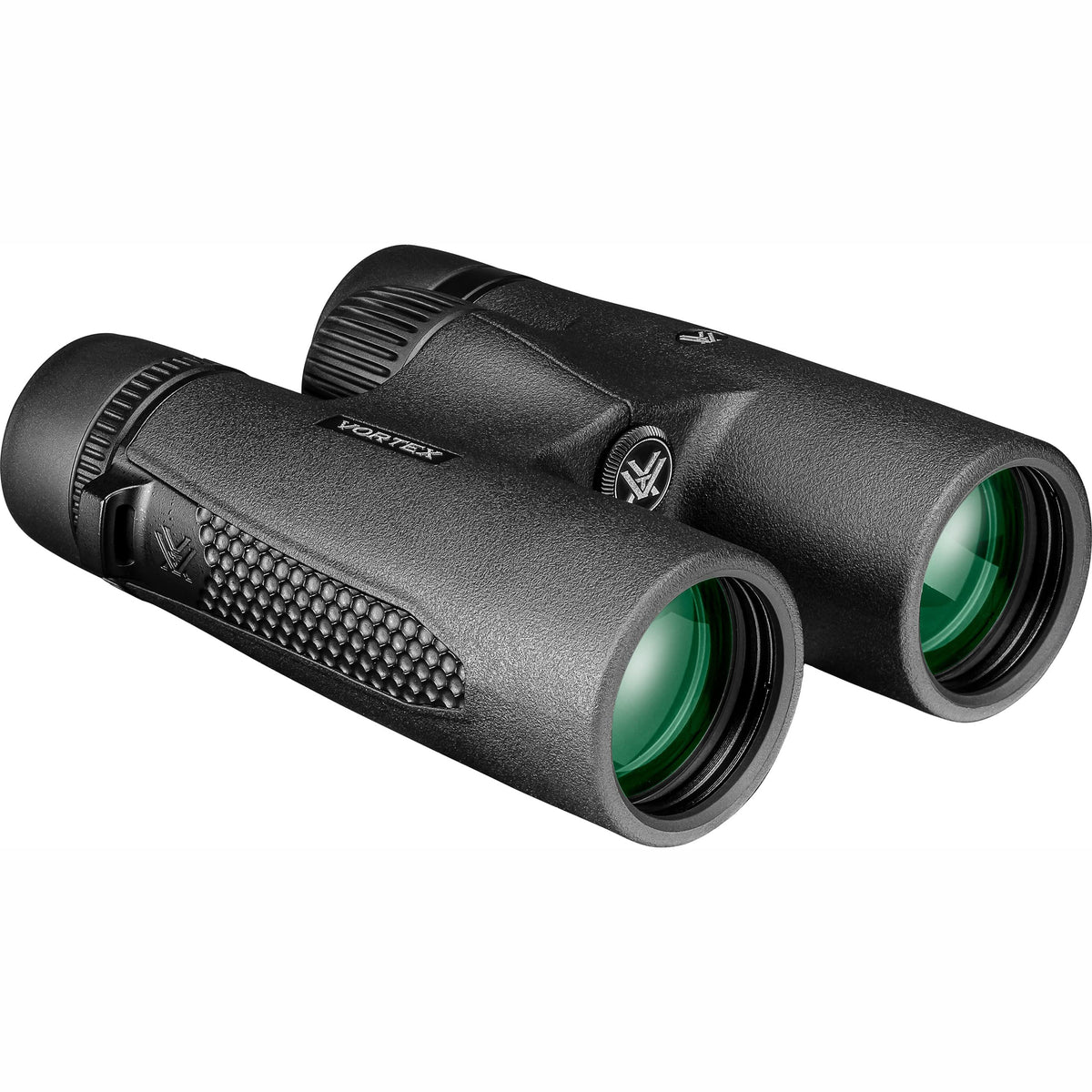 Vortex Copperhead HD 10x42 binoculars front view shows bright, outdoor-ready optics