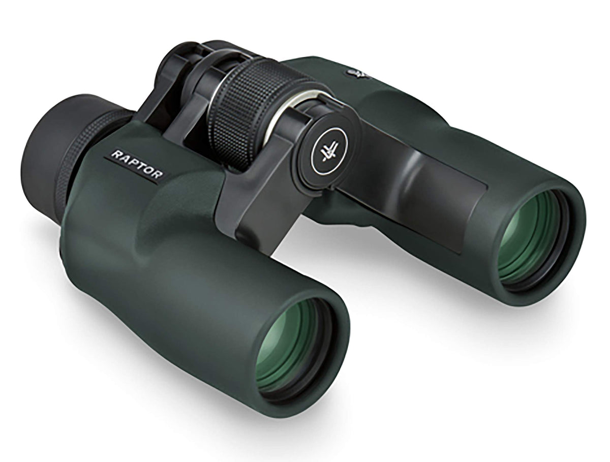 Vortex Raptor 10x32 binoculars eyepieces for comfortable eye relief and extended viewing.