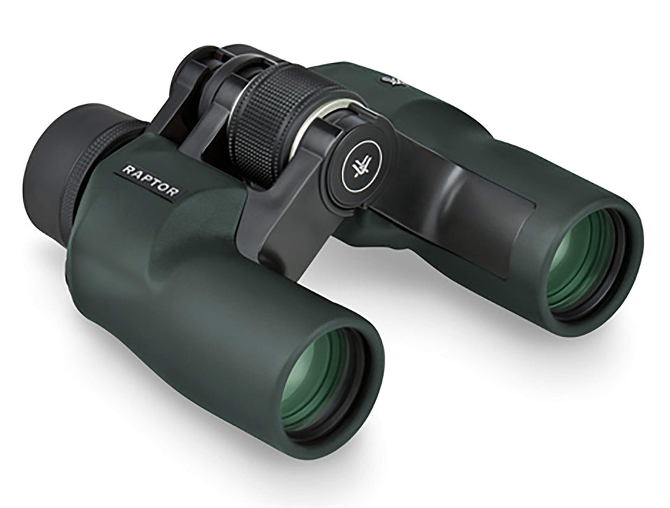 Vortex Raptor 10x32 binoculars eyepieces for comfortable eye relief and extended viewing.