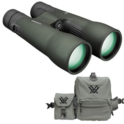 Vortex Razor UHD 18x56 binoculars front view showing crisp distant details.