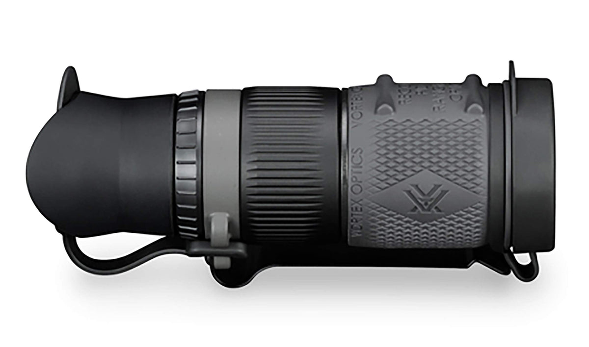 Vortex Recce Pro HD 8x32 monocular with carry clip attached to gear for quick access