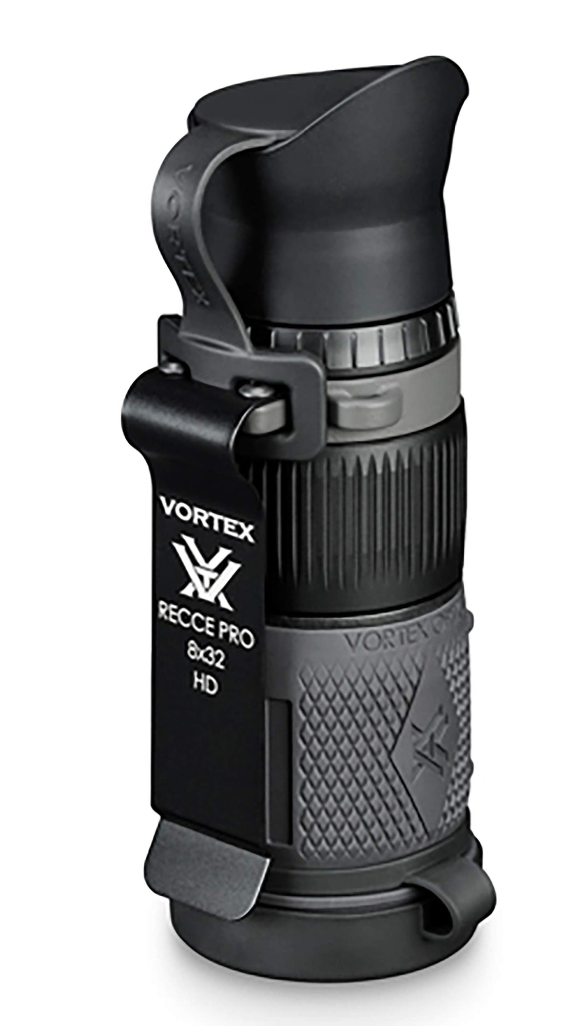 Vortex Recce Pro HD 8x32 monocular reticle view highlighting MRAD sighting for range estimation