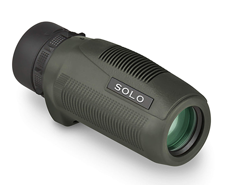 Vortex Solo monocular front view shows compact design for travel