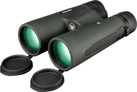 Vortex Triumph HD 12x50 binoculars side view showing rugged rubber armor grip.