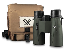 Vortex Viper HD binoculars front view highlighting compact, rugged design for field use.