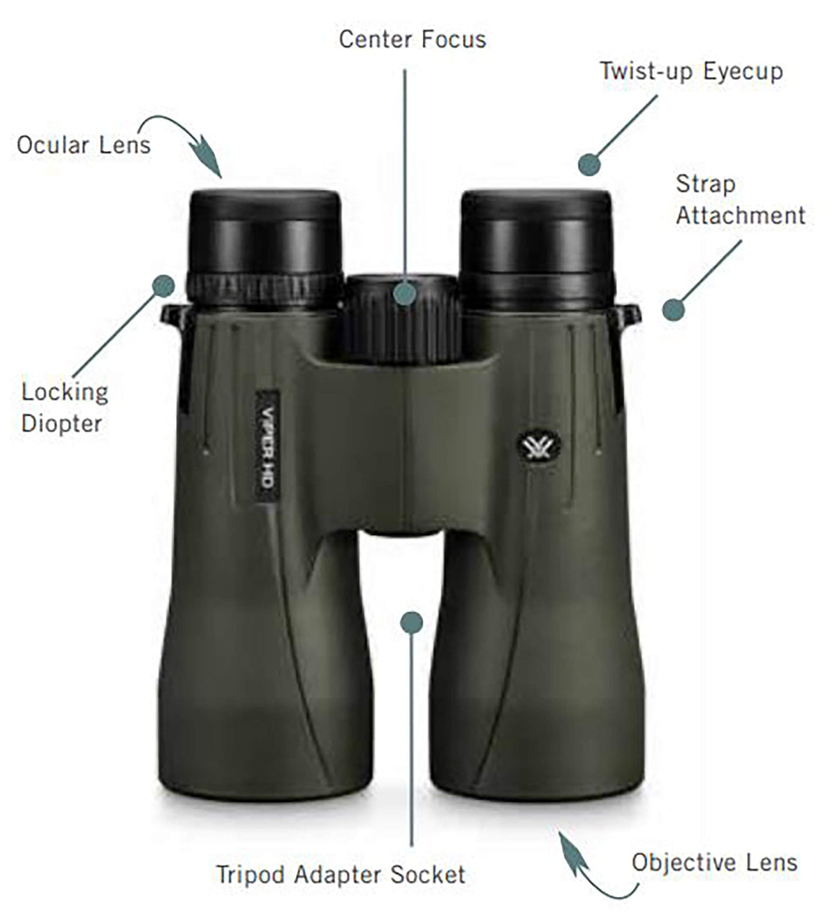 Vortex Viper HD 8x42 field view enables quick target acquisition.