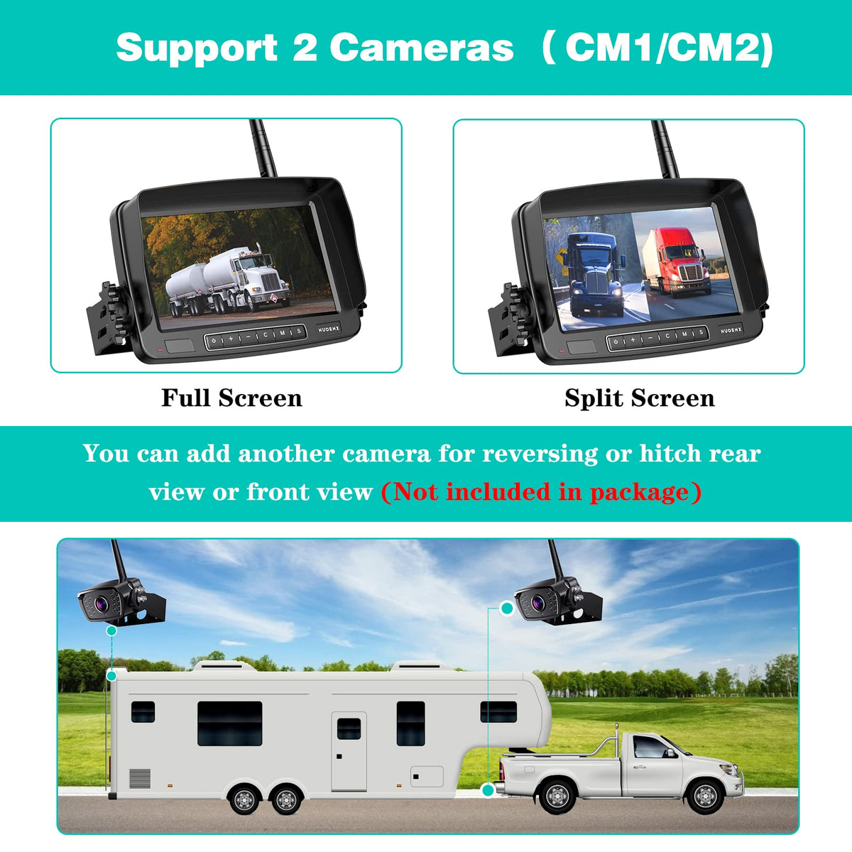 Vosaplk Nuoenx 152-degree wide-angle rear camera for broad surroundings
