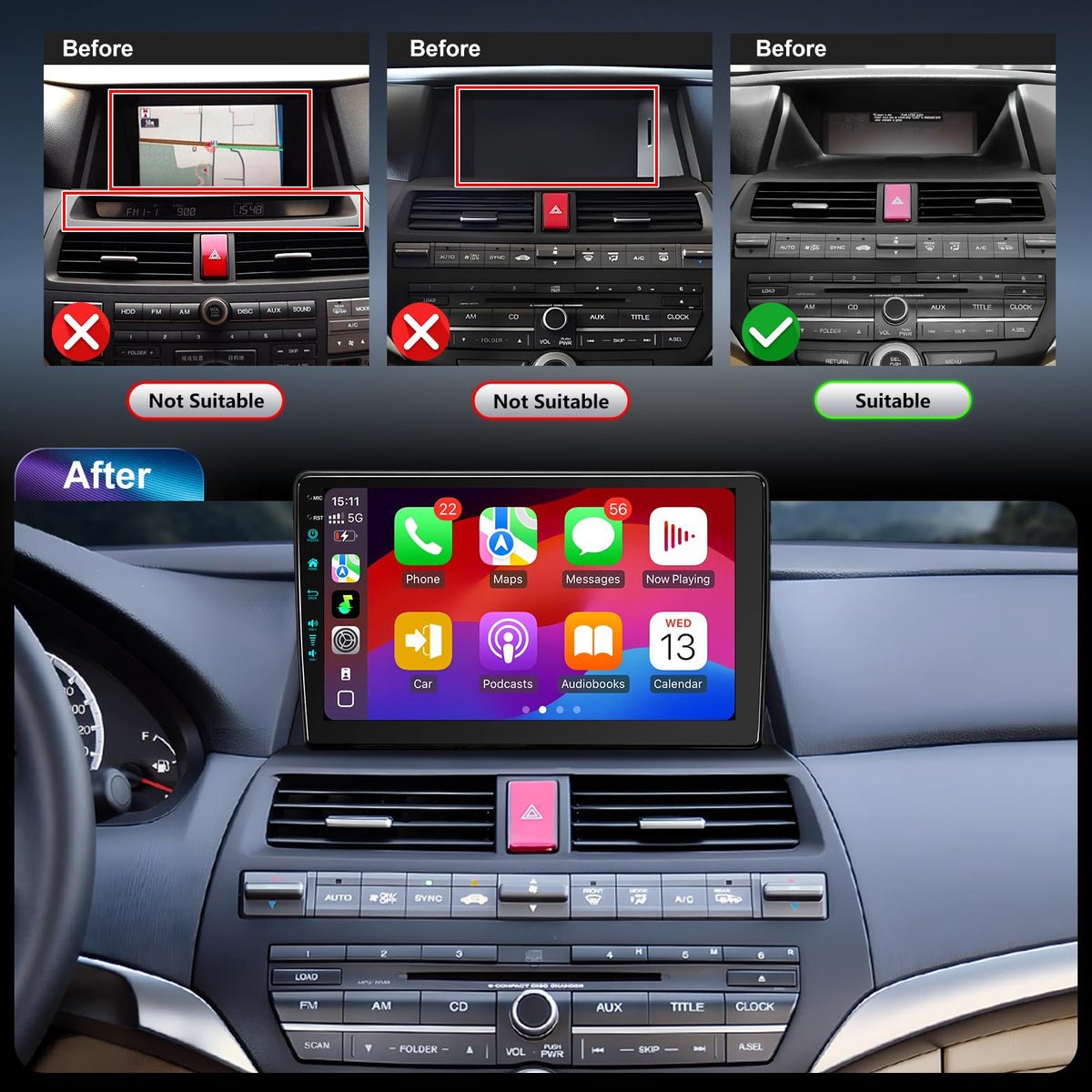 Vosynok 5G WiFi6 provides fast, stable on-road connections for maps and music.