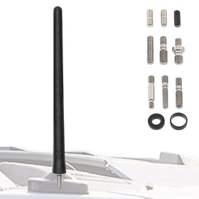 Votex front view of black short antenna showing compact styling and durable finish