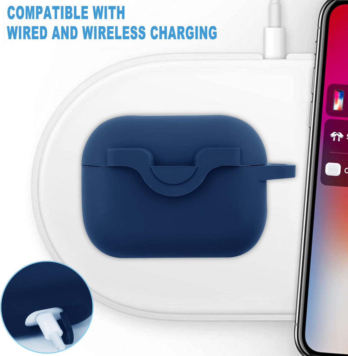 VOTILE AirPods Pro 2 case supports wireless charging without removing the cover.