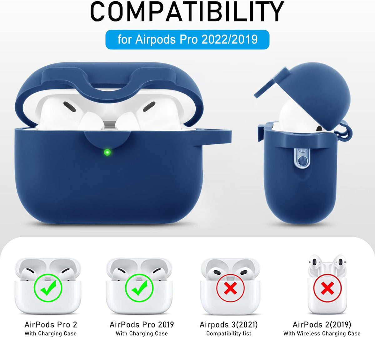 VOTILE five-leaf bling keychain enhances AirPods Pro 2 case with sparkle.
