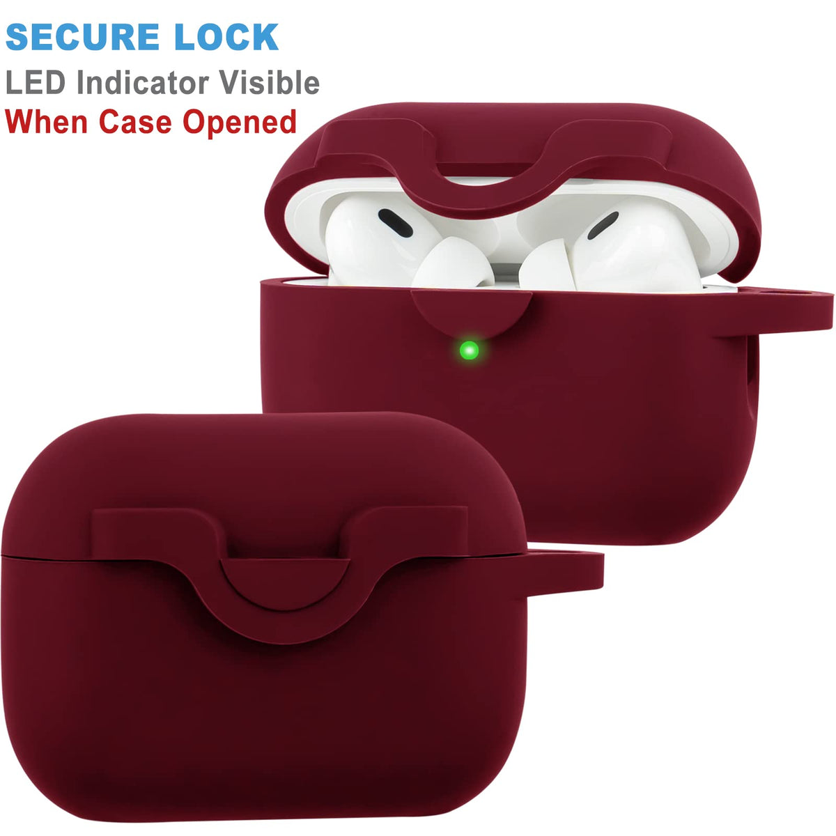 VOTILE burgundy silicone cover adds grip and a chic look
