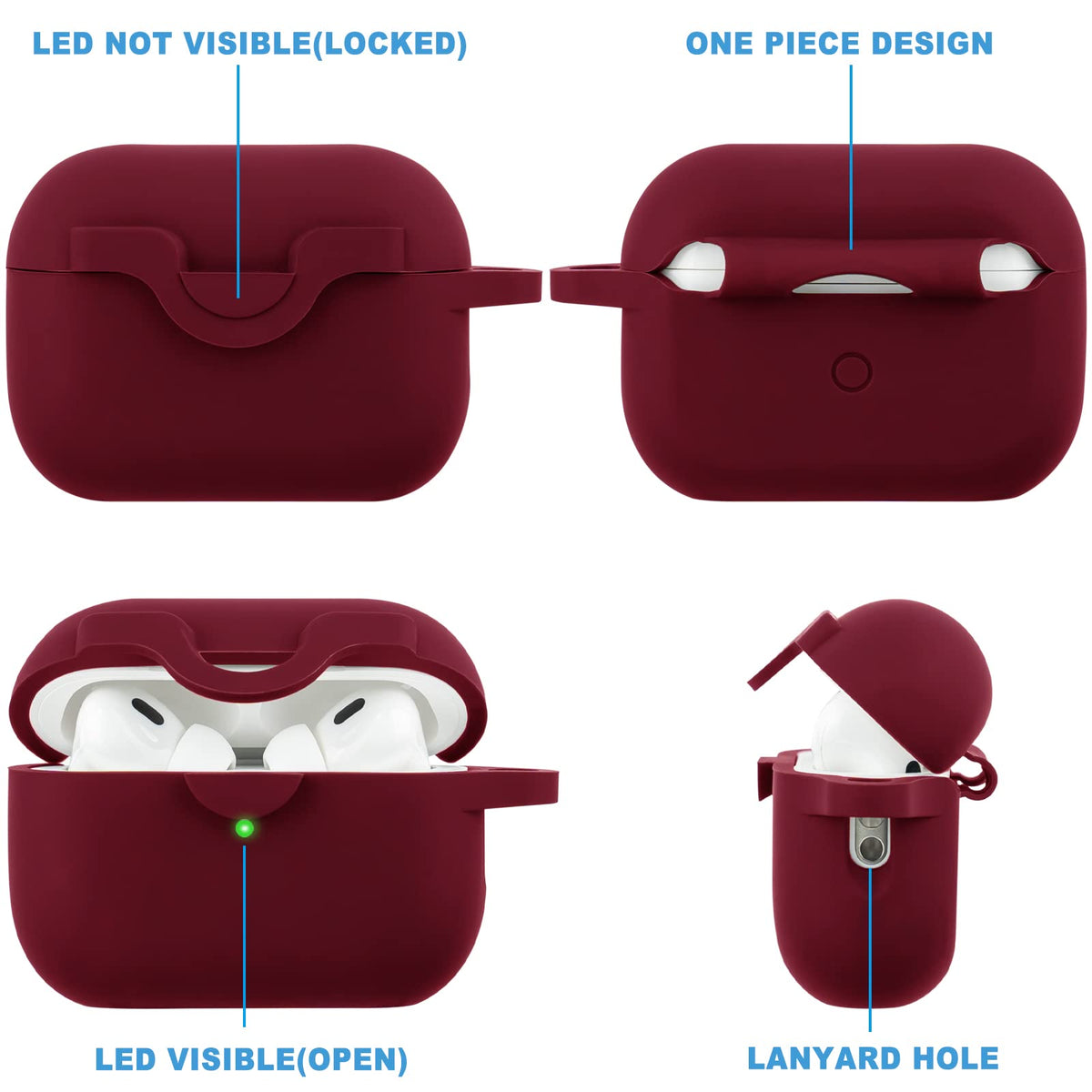 VOTILE five-leaf bling keychain enhances AirPods Pro 2 charm