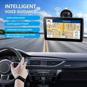 VOUJUCY 7inch GPS navigator map view highlights clear, up-to-date navigational maps