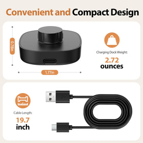 VOVELF compact design charger dock fits small desks and travel bags.